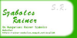 szabolcs rainer business card